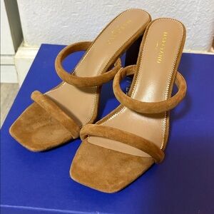 Marciano Women's Brown Suede Heeled Sandals